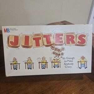 Jitters Word Game Vintage 1986 Board Game Milton Bradley - 100% Complete